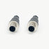 2Pcs M12 4 Pin Male Circular Connector, D Code Industrial IP67 Waterproof Sensor Straight Type Adapter