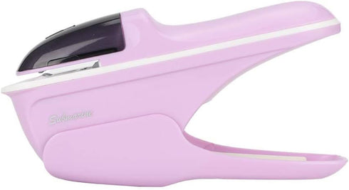 Staple Free Mini Stapler, ABS Stapleless Book Stapling Machine for Home School Office (Purple)