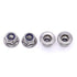 M8 x 1.25mm Flange Washer Nylon Insert Hex Locknuts - 10 PCS, 304 Stainless Steel 18-8, Bright Finish