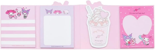 Cute Melody Self-Adhesive Sticky Notes, Memo Pad with 4 Designs x 20 Sheets, Total 80 Sheets, Design May Vary