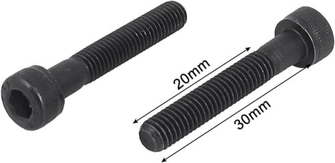 uxcell M5 x 30mm Alloy Steel Hex Socket Head Cap Screws - 30 Pcs Black