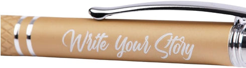 Swanson Christian Products Write Your Story, Blue Ink Retractable Stylus Tip Ballpoint Pen, Touch-Screen Stylus Tip,