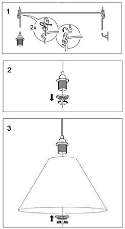 15 Bulbs Set Wallniture Fiore Feet Hanging Lantern Cord with On Off Switch, Room Decor for Pendant Light White Socket