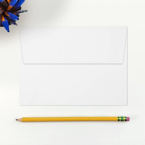 LUXPaper Bright White A7 Invitation Envelopes | 5 1/4" x 7 1/4" | 24lb Text | 100 Qty