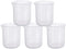 Auniwaig 500ml Plastic Beaker, Graduated Lab Measuring Cup with Spout, Transparent Polypropylene, 5PCS