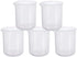 Auniwaig 500ml Plastic Beaker, Graduated Lab Measuring Cup with Spout, Transparent Polypropylene, 5PCS