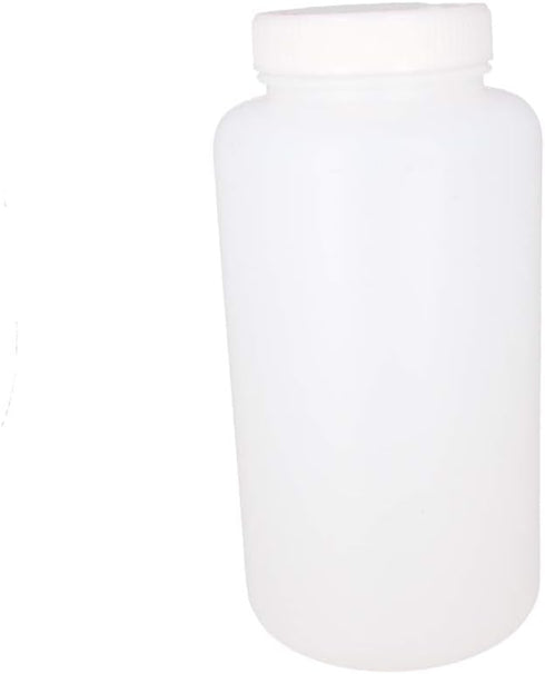 Othmro 2 Pcs 33.82oz/1000ml Plastic Lab Cylindrical Chemical Reagent Bottle, Wide Mouth