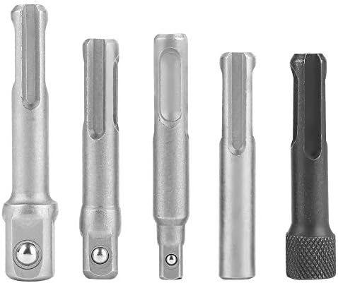 3PC Socket to Drill Adapter, SDS Plus Steel Socket Adapter, 2PC Hexagonal Extension Electric Tool Accessories
