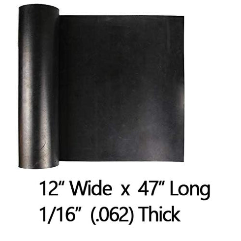 NABOWAN Solid Rubber Sheets, Strips, Rolls 1/16" Thick x 12" Wide x 47" Long, Thin Neoprene for DIY Gasket Material