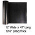 NABOWAN Solid Rubber Sheets, Strips, Rolls 1/16" Thick x 12" Wide x 47" Long, Thin Neoprene for DIY Gasket Material