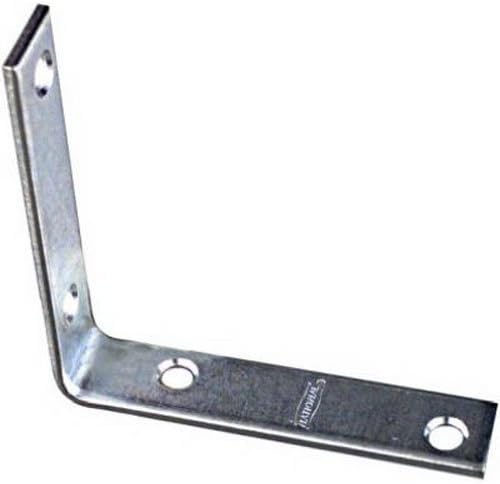 N113-399 Corner Iron with Screws, 3-1/2" x 3/4", Zinc