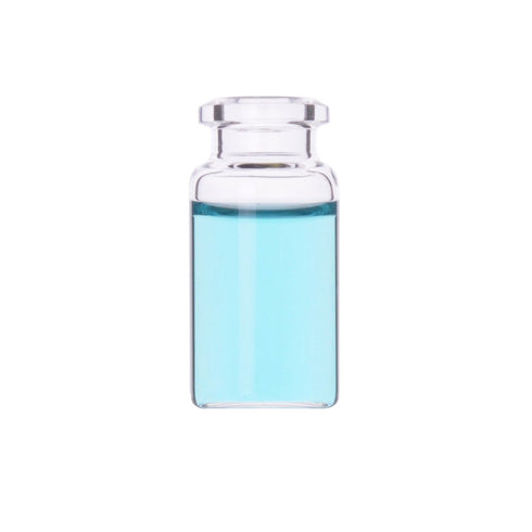 Wheaton W225282 Borosilicate Glass Clear Flat Bottom Vial - 10ml Capacity, Beveled Finish (Case of 100)