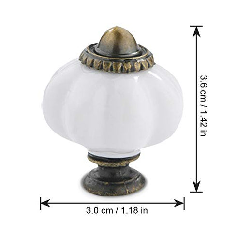 Generic 3x3.6x3.6cm Retro Style Drawer Knob Cabinet Bedside Cupboard Furniture Door Pull Handle - (Color: Black)