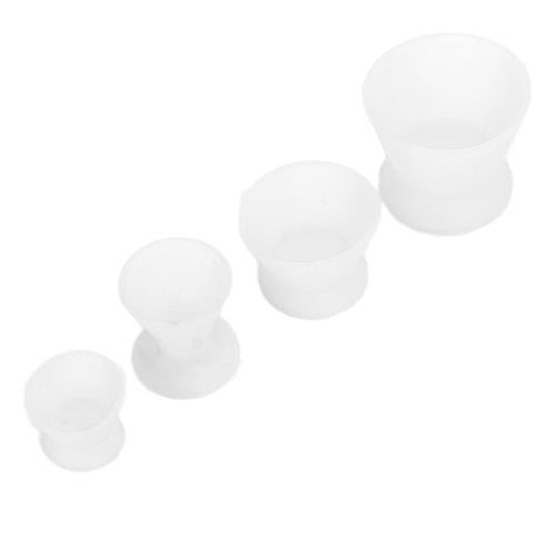 4pcs Dental Laboratory Mixing Cup, Silicone Dental Materials Mixing Bowl Set, Silicone Rubber Dental Self-Curing Mixing Cup