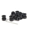 Zeberoxyz 10pcs GT2 Pulley Wheel Set, 20 Teeth 8mm Bore Black Aluminum Timing Belt Idler for 3D Printer