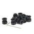 Zeberoxyz 10pcs GT2 Pulley Wheel Set, 20 Teeth 8mm Bore Black Aluminum Timing Belt Idler for 3D Printer