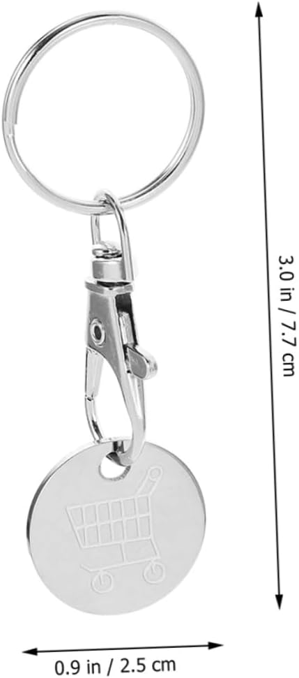 1piece TEHAUX Trolley Token Keychain Shopping Cart Remover Key for Supermarket Use Convenient Portable Pendant