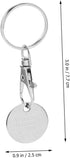 1piece TEHAUX Trolley Token Keychain Shopping Cart Remover Key for Supermarket Use Convenient Portable Pendant