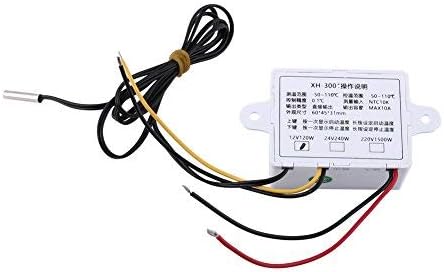 XH-W3001 Mini Thermostat Switch, 12V Digital Intelligent Temperature Controller with Waterproof Sensor Probe