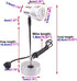 5W Counter Cabinet Under Light Vertical Pole with Plug in Cord Pure White