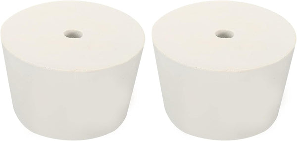 MECCANIXITY Rubber Tapered Plug 45mm to 56mm with 8mm Hole, Test Tubes Bungs Stopper for Lab Home, 2 Pieces