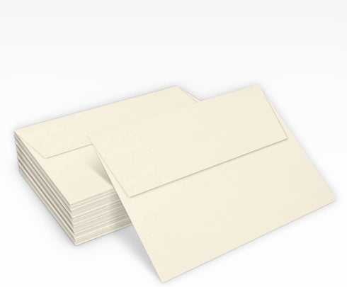 LUXPaper A7 Invitation Envelopes, Peel & Press, 5 1/4" x 7 1/4", Natural, 80lb Text, 50 Qty