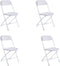 Volowoo Folding Plastic Chair, Indoor Outdoor Portable Stackable Commercial Seat with Steel Frame
