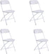 Volowoo Folding Plastic Chair, Indoor Outdoor Portable Stackable Commercial Seat with Steel Frame