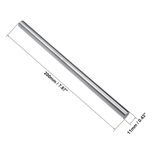 uxcell 1pcs Round Steel Metal Rods, 11mm x 200mm High Speed Steel Lathe Bar Stock Tool for Miniature DIY Craft