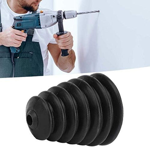 3Pcs Rubber Dust Cover for Electric Hammer Drill, Scalable Collector for 6mm-16mm Drill Bits (Black)