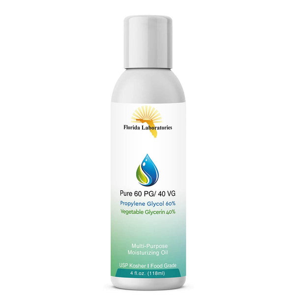 1-Bottle 4 oz 60/40 PG-VG Propylene Glycol & Vegetable Glycerine, Kosher 99.9% Pure Food Grade