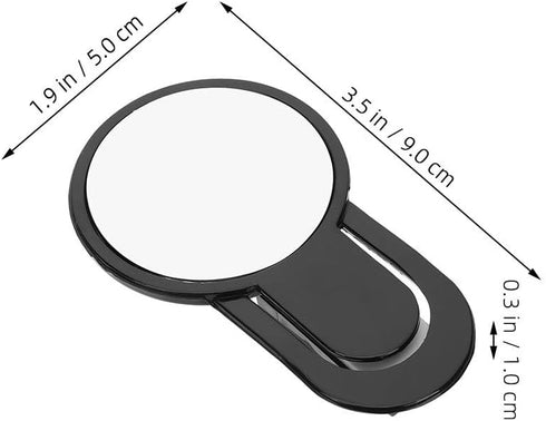 3.54 1.96 Inch Cubicle Rear View Mirror for Office Desk - Lightweight Clip-on Monitor Mirror to See Behind You Reduce