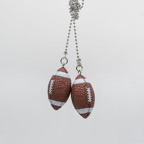 lasenersm 2 12" Pieces Rugby Ceiling Fan Pull Chain Beaded Ball Pull Chain Extension with Rugby Pendant Ceiling Fan