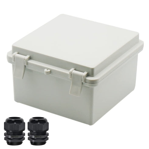 Zulkit Junction Box ABS Plastic Dustproof Waterproof IP65 Electrical Boxes Hinged Shell Outdoor Project Enclosure with