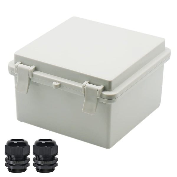Zulkit Junction Box ABS Plastic Dustproof Waterproof IP65 Electrical Boxes Hinged Shell Outdoor Project Enclosure with