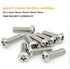 binifiMux 50pcs T20 M4 Torx Bolts Button Pin Head Security Screws Assortment Kit with Wrench, Stainless Steel,