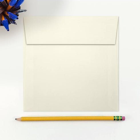 LUXPaper Square Invitation Envelopes | 6" x 6" | Natural Linen | Peel & Press | 80lb. Text | 50 Qty