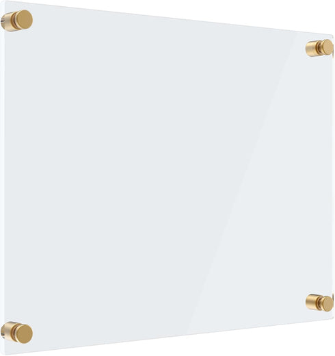 MaxGear Acrylic Dry Erase Board 16''x12'', Wall Hanging Non-Magnetic Floating Whiteboard with Marker Holder