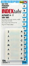 Redi-Tag Permanent Alphabetical Tab Indexes, 104 x Tab, Printed A-Z