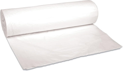 BlueDogSupplies 41-50 100 Count, 30+ 0.6 Commercial Gallon Trash Bags White, Gallons, Sturdy Mil Garbage Bags