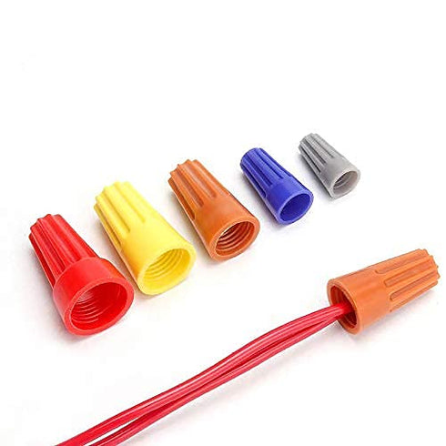 300 Pcs Red Electrical Wire Connectors, Screw Terminals with Spring Insert Twist Nuts Caps (AWG 18-10)