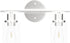 Apenath 2-Light Wall Sconce Light Fixtures, Brushed Nickel Finish Wall Light with Clear Glass Shade, Modern Vanity