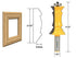 2-1/2-Inch 1/2-Inch 16166 YONICO Cabinet Door Router Bits Miter Frame Molding Shank