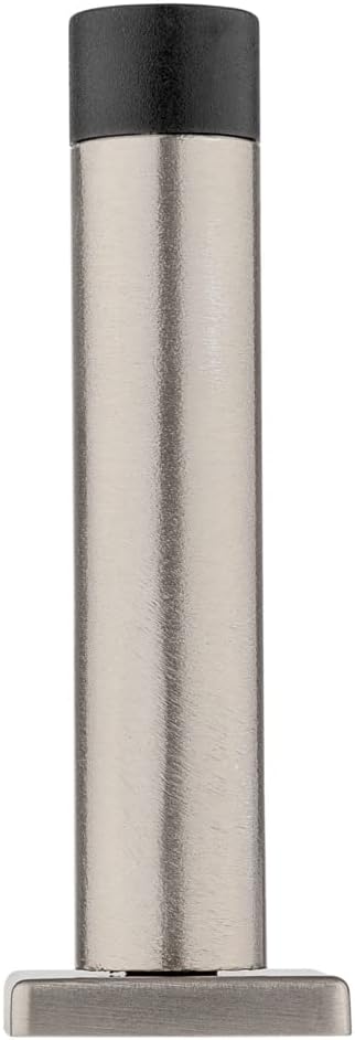 National Hardware N830-527 Reed Door Stop, 3", Satin Nickel with Matte Black Tip, 1 Count (Pack of 1) by National Hardware