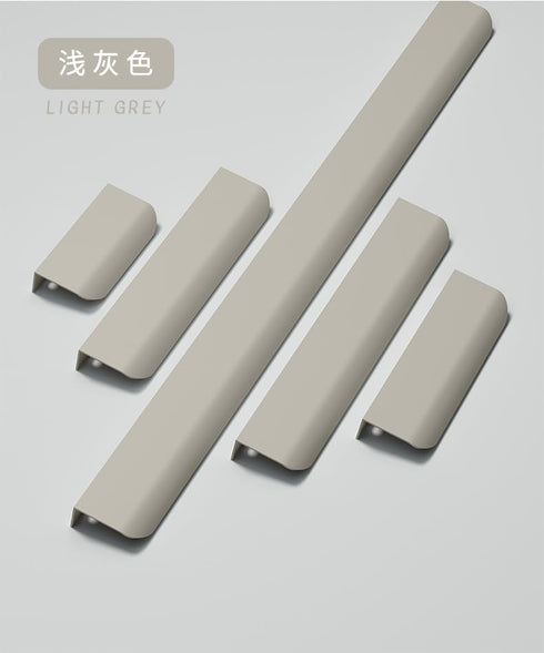 PIYYQNY 4 4.7 Inch 120mm Pcs Light Gray Cabinet Finger Edge Handle Finger Handle Hidden Drawer Handle Suitable