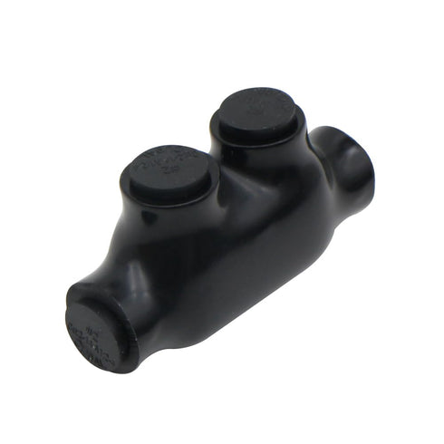 2-14 AWG Insulated Inline Splice Connector - Black Wire Connectors with Pre-Loaded Oxide Inhibitors (1pcs)