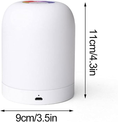 TTBDDDYH S0S 6-Color Dimmable Portable Night Light, Distress Light, RGB Color Changing Bedside Atmosphere Light, Touch