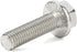 M6 x 12mm Flanged Hex Head Bolts, Stainless Steel 18-8 (304), Plain Finish, 50 PCS