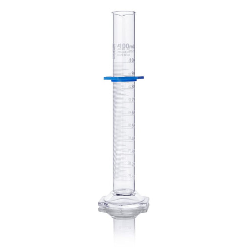 Graduated Cylinder, Globe Glass 100mL Class A, Dual Grads, 3.3 Borosilicate Glass, ASTM E1272, 1/Box