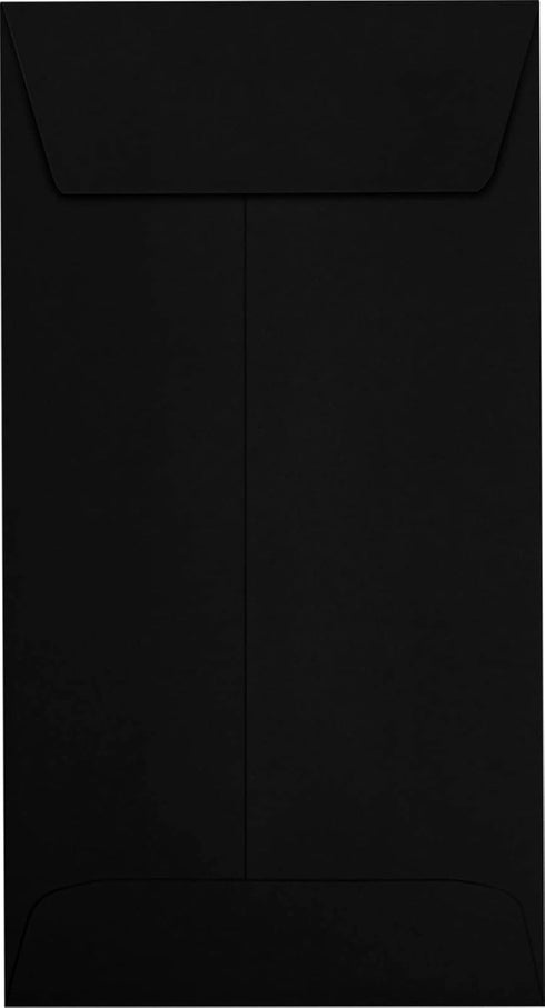 LUXPaper #7 Coin Envelopes, Peel & Press, Midnight Black, 3 1/2" x 6 1/2", 50 Qty, 80lb. Text
